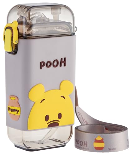 スケーター(Skater) スクエア ストロー ボトル 水筒 S 260ml ワンプッシュ カバー付 ショルダーベルト..