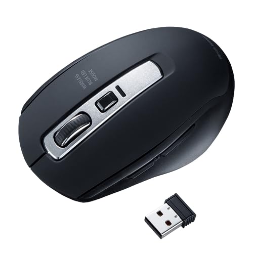 サンワサプライ 静音ワイヤレスブルーLEDマウス（ブラック） MA-WBL161BK 送料無料