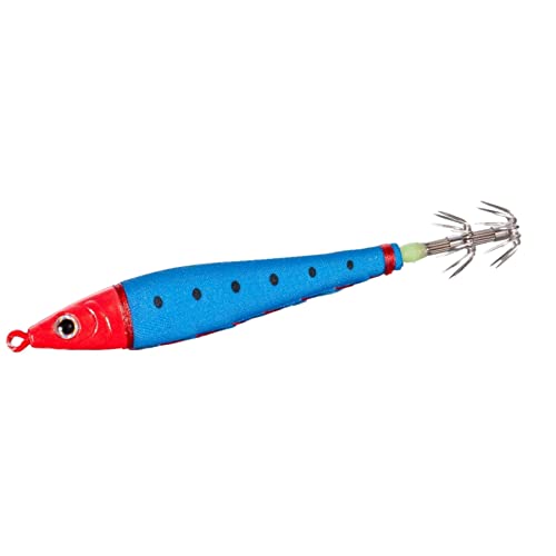 25号013 赤青ブルーグロー/25号/QS-R25T・Color:013 赤青ブルーグローStyle:25号・カラー：013 赤青ブルーグロー・サイズ(号)：25・全長(mm)：99・重量(g)：94シマノ(SHIMANO) エギ セフィア ノリノリスッテII 25号 013 赤青ブルーグロー 99mm/94g QS-R25T