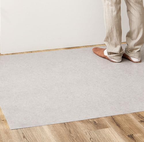 萩原 クッションフロア キッチンマット サンドストーン 約45×120cm 水拭きできる 抗菌 防カビ 抗ウイルス 防炎 滑り止めシール 送料無料