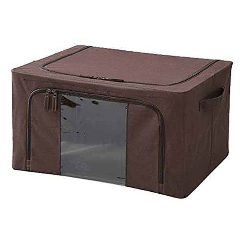 山善(YAMAZEN) 収納ボックス 積み重ねができる 窓付き 幅50×奥行38.5×高さ28cm 衣類 収納 完成品 ブラ..