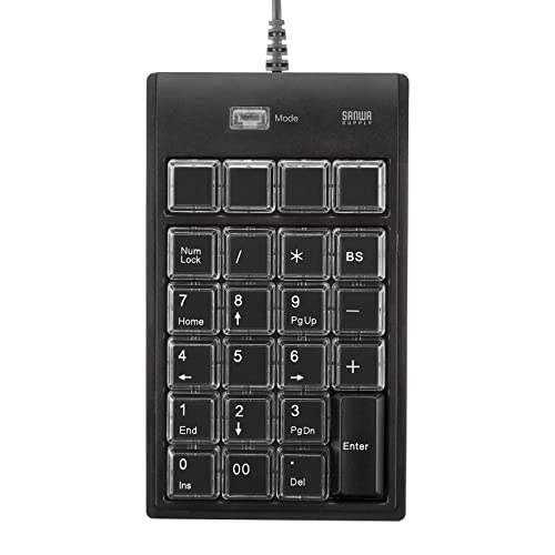 サンワサプライ(Sanwa Supply) テンキー プログラマブル 割り付け機能搭載 有線USB接続 メンブレン 23キー+切替ボタン 送料無料