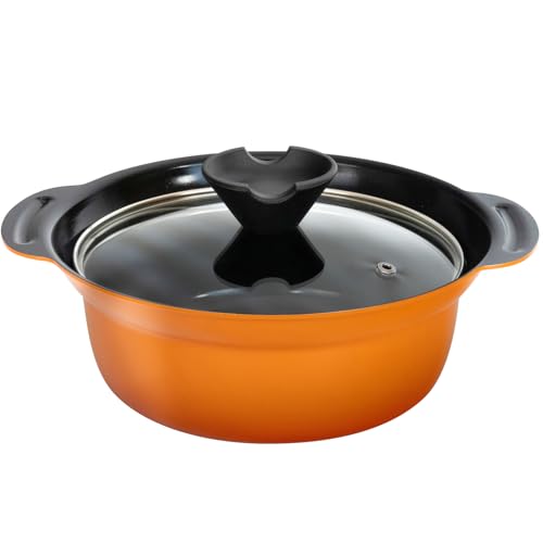 和平フレイズ 小さい 卓上鍋 18cm 6号 1~2人用 ふきこぼれにくいフチ付 内面セラミックコーティング IH対応 ガス プチなべ 送料無料