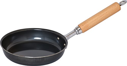 和平フレイズ 燕三条 黒皮鉄 目玉焼き フライパン 16cm IH対応 ガス オムレツ 木のハンドル 日本製 厳選素材 GR-9745 送料無料