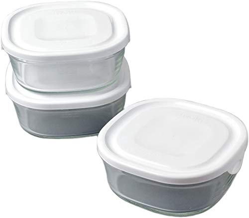 iwaki 耐熱ガラス 【重ねパック3コセット】【Pack&Range パックアンドレンジ】 保存容器 電子レンジ オーブン 耐熱 調理 送料無料