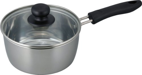 和平フレイズ(Wahei freiz) 片手鍋 16cm ステンレス ガラス蓋付 IH・ガス対応 レシード RR-6886 送料無料