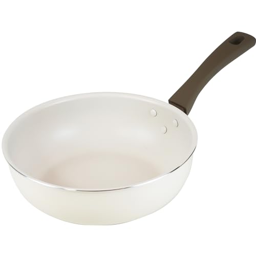 和平フレイズ 深型フライパン ディープパン 24cm IH対応 ガス PFOAフリー ふっ素樹脂加工 白 ホワイト アイボリー ララッテ 送料無料