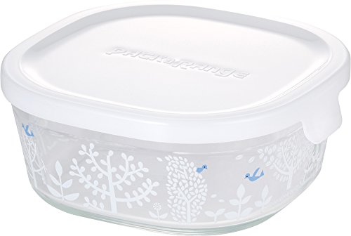 iwaki(イワキ) 耐熱ガラス 保存容器 シンジカトウ Petit bois 角型 S 450ml ごはん 1膳 パック&レンジ B3 送料無料