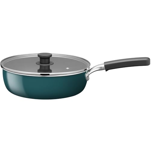 和平フレイズ 1台5役 マルチに使える おしゃれな フライパン 24cm ターコイズ IH・ガス 蓋付 外面ホーロー加工 汚れにくい 内 送料無料