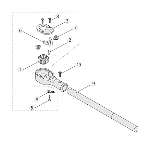 トネ(TONE) ラチェットハンドル用リペアキット RK-471BN 差込角19.0mm(3/4) 送料無料