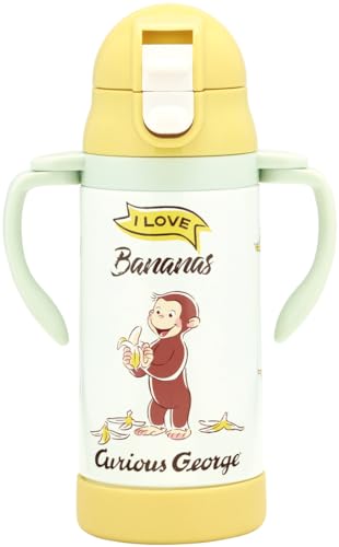 スケーター(Skater) 両手 ストロー付き ステンレス 水筒 350ml ベビーマグ おさるのジョージ STWM3N-A ..