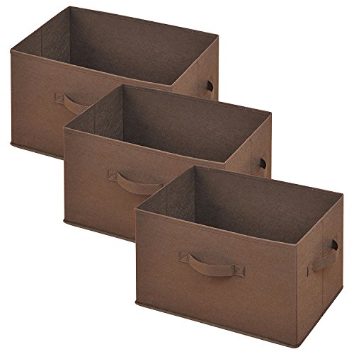 山善(YAMAZEN) どこでも収納ボックス 折り畳み 【3個セット】 取っ手付き カラーボックス対応 衣類 収..