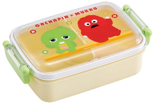 スケーター(Skater) お弁当箱 子供用 450ml ふわっと盛れるドーム型ふた ランチボックス 1段 日本製 ガチャピン＆ムック 送料無料
