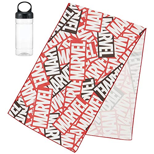 スケーター (skater) 冷却タオル 接触冷感 ケース付き マーベル ロゴ marvel 30×100cm TOC1 送料無料