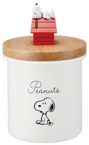 スケーター(Skater) マスコット付き 木蓋 ホーローキャニスター 750ml 保存容器 スヌーピー ENC8D-A 送..