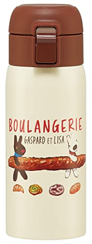 スケーター(Skater) 保温 保冷 真空二重構造 直飲み ステンレス マグボトル ワンタッチオープン 350ml リサとガスパール 送料無料