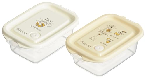 スケーター(Skater) 抗菌 シールボックス 2個入 300ml エアーバブル付 スタッキング 電子レンジ対応 日本製 ディズニー 送料無料