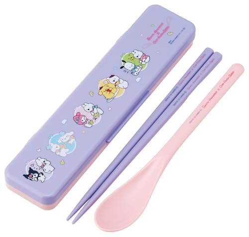 スケーター(Skater) 箸 スプーンセット 弁当 大人用 抗菌 コンビセット 18cm カチャカチャ鳴らない 日本製 サンリオ オー 送料無料