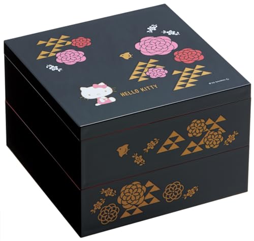 スケーター(Skater) 塗2段 重箱 お重 塗り お重箱 ミニ重箱 ハローキティ 千鳥 サンリオ お出かけ ピクニック 行楽 パーテ 送料無料