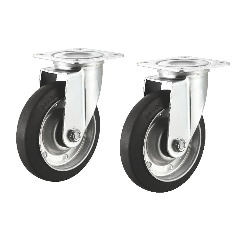 サンワサプライ 汎用キャスター 125mm径 2個セット（フリー）ゴム製 CST-125ER-FRE2 送料無料