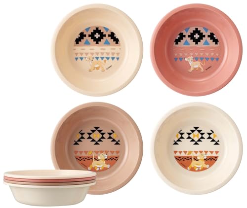 スケーター(Skater) ボウル 4個セット プラスチック製 15.5cm 子供用 茶碗 ディズニー ライオンキング ..