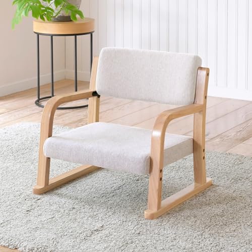 コンパクトベージュ/幅53×奥行49.5×高さ52.5cm/WSZ-53(SBE/NA)・Color:ベージュStyle:コンパクト・パッケージ個数:1・【立ち座りしやすい座椅子】後ろに倒れないよう脚部がしっかり支えるので、ぐらつきにくい構...