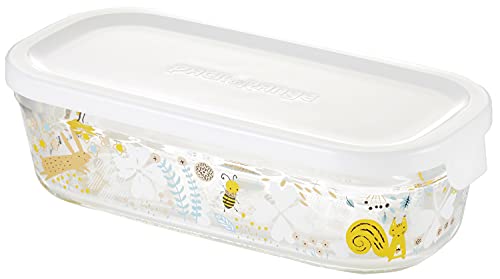 iwaki(イワキ) 耐熱ガラス 保存容器 バターケース シンジカトウ 北欧の庭 長方形 500ml B3246-SNF 送料無料