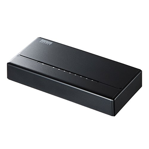 サンワサプライ スイッチングハブ(8ポート・マグネット付き) LAN-SWHP801BK 送料無料