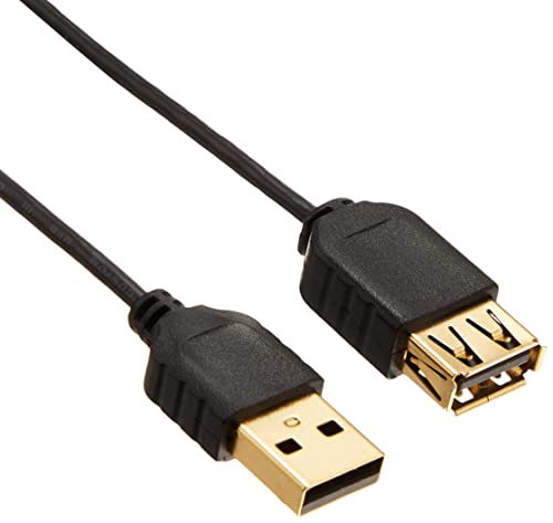 サンワサプライ(Sanwa Supply) 極細USB延長ケーブル(A-Aメス延長タイプ・ブラック・1.5m) KU-SLEN15BKK..