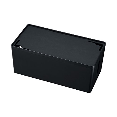サンワサプライ(Sanwa Supply) ケーブル&タップ収納ボックス Mサイズ ブラック CB-BOXP2BKN2 送料無料