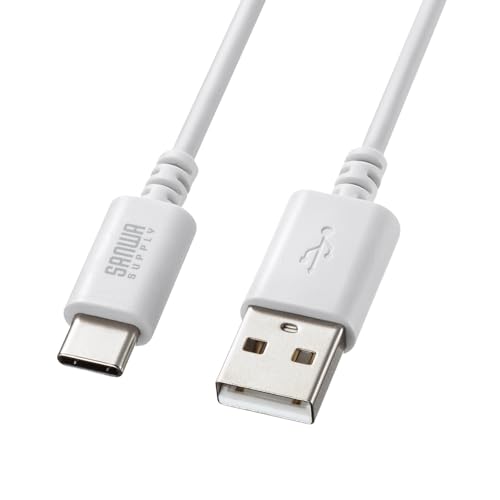 サンワサプライ USB 2.0 Type-Cケーブル（C-A・2m・ホワイト） KU-CA20W 送料無料