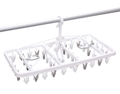 東和産業 洗濯 物干し ハンガー UDカモイにも干せる角ハンガー ピンチ42個付 ホワイト 約35×70×34cm 送料無料