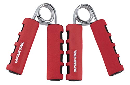 キャプテンスタッグ(CAPTAIN STAG) 筋トレ 握力強化 握力トレーニング ソフト ハンドグリップ 20kg 2個セット レッド 送料無料