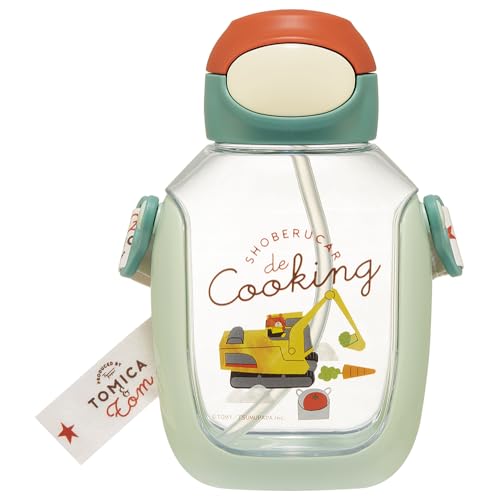 スケーター(Skater) 水筒 ストロー付き 530ml ストロー水筒 ワンプッシュ 子供用 トミカとトム TOMICA&TOM PD 送料無料