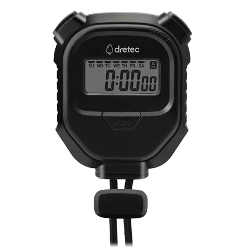 ドリテック(dretec) 滑りにくくて持ちやすいストップウォッチ 0.01秒単位で計測 スプリット機能 電池交換可 ストップウォッチ 送料無料