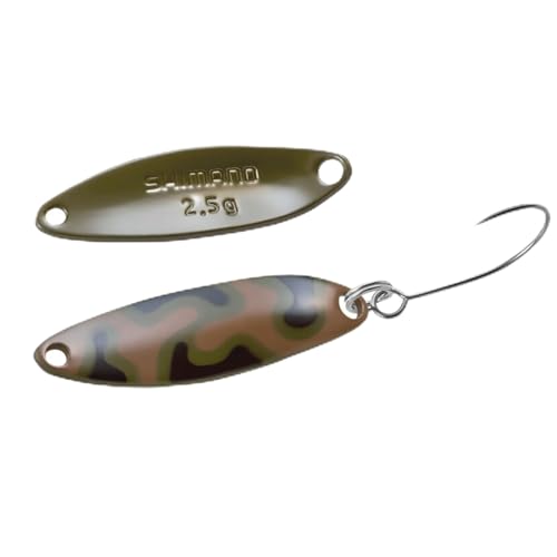 シマノ(SHIMANO) トラウト スプーン カーディフ スリムスイマー カモエディション 2.5g TR-A25R 002 オリーブブ 送料無料