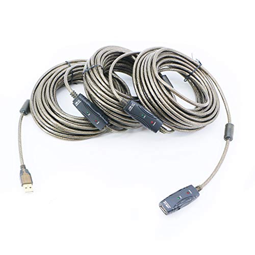 樂天商城 - Pasow USB2.0延長ケーブル 30M リピーターケーブル USB2.0 Aオス-Aメス 480Mbps高速転送【チップセット内蔵 送料無料