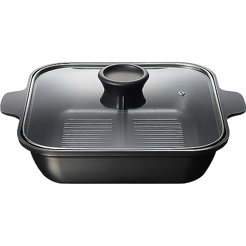 和平フレイズ(Wahei freiz) 二食鍋 仕切鍋 24cm 2〜3人用 一度に2つの味 角型 ふっ素樹脂加工 PFOAフリ..