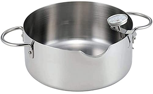 下村企販 温度計付き 天ぷら鍋 揚げ鍋 20cm 【日本製】 油をきれいに注げる 揚げ頃が分かる 天ぷら 揚げ物 コロッケ とんかつ 厚 送料無料