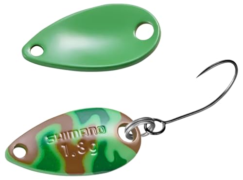 樂天商城 - シマノ(SHIMANO) トラウト スプーン カーディフ ロールスイマー カモエディション 1.8g TR-C18R 003 グリーンブ 送料無料