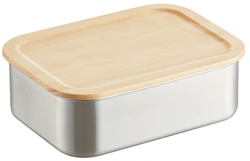 スケーター(Skater) ステンレス製 保存容器 木蓋付き おかず容器 1030ml 大容量 STCN11-A 送料無料