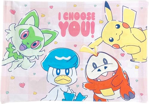 樂天商城 - MORIPiLO 子供 枕カバー 低め ポケモン ピカチュウ ハート ピンク 約28x39cm用 肌にやさしい綿100生地 洗える グッ 送料無料