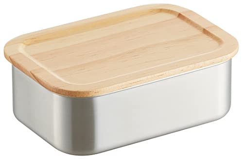 スケーター(Skater) ステンレス製 保存容器 木蓋付き おかず容器 650ml STCN7-A 送料無料