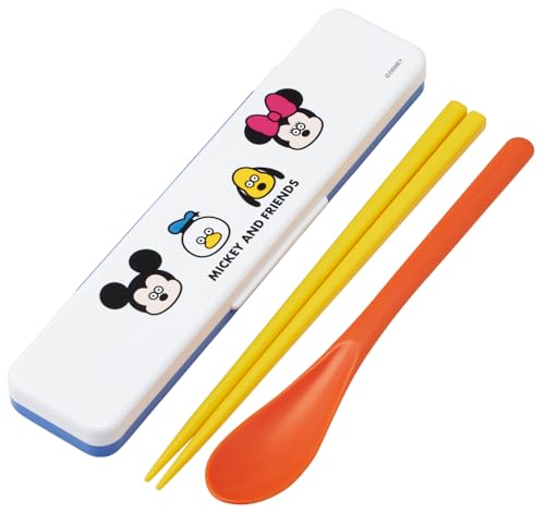 スケーター(Skater) 箸 スプーンセット 弁当 大人用 抗菌 コンビセット 18cm カチャカチャ鳴らない 日本製 ディズニー ミ 送料無料