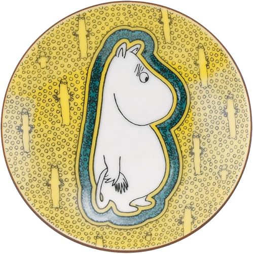 MOOMIN(ムーミン) 九谷焼 Kutani 豆皿 小皿 約径10cm ムーミン ニョロニョロ （青手間取) 和食器 母の日 女性 ギ 送料無料