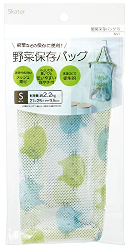 スケーター (skater) 野菜ネット 野菜保存バッグ S 21x25xマチ9.5cm ねこっと カラフル NV1-A 送料無料