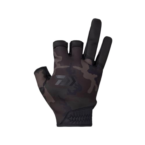 ダイワ(DAIWA) 防寒ゲームグローブ 3本カット DG-6523W グリーンカモ M 釣り フィッシング 送料無料