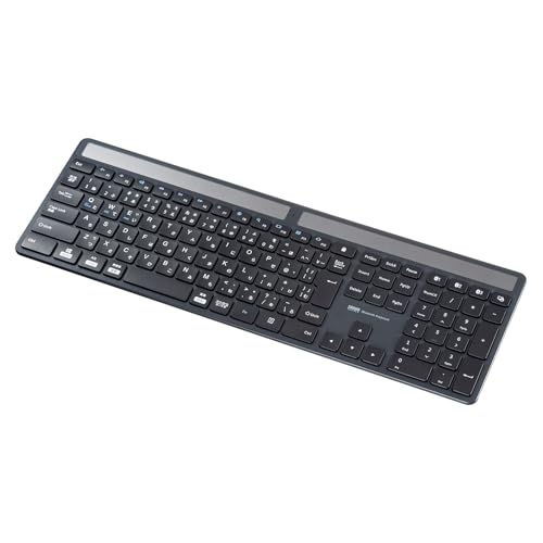 サンワサプライ Bluetooth キーボード ソーラー充電（室内光200lux?）/ スーパーキャパシタ＋予備CR2032 / 3台マ 送料無料