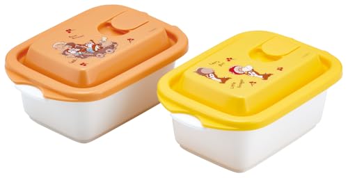 スケーター(Skater) エアーバブル ふわっと 保存容器 シール容器 300ml 2個 セット ディズニー チップ＆デール AUTU 送料無料