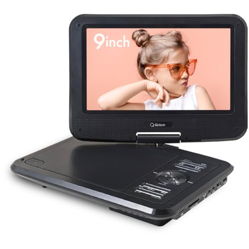 [山善] ポータブルDVDプレーヤー CPRM対応 9インチ 4WAY電源 車載用バッグ付き 270°回転 CDリッピング..
